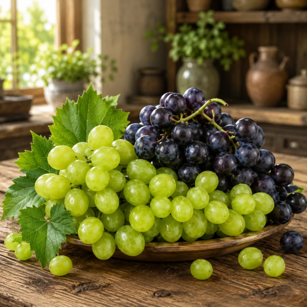 156 Fresh Premium Grapes – Green & Black Varieties - Image 1