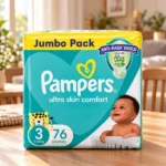 Pampers Ultra Skin Comfort Diapers – Size 3, 76 Diapers Jumbo Pack