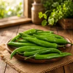 Fresh Green Chili Peppers